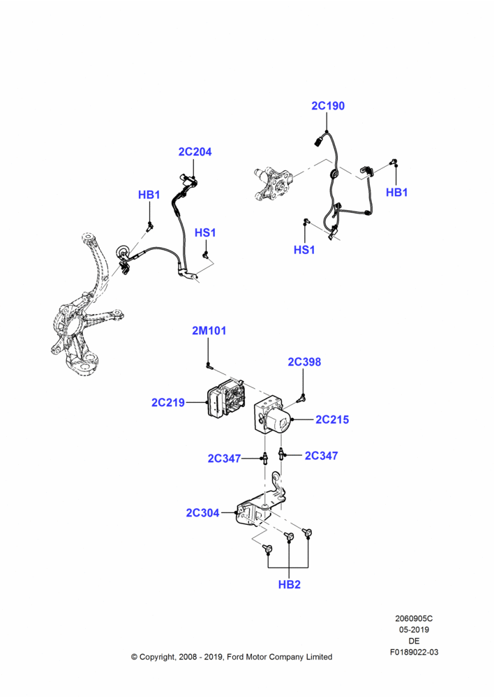 05C - Anti-Lock Braking System, 2.5L 4v PFI I4 Gas/Electric; 04/FEB/2009-29/JUL/2012