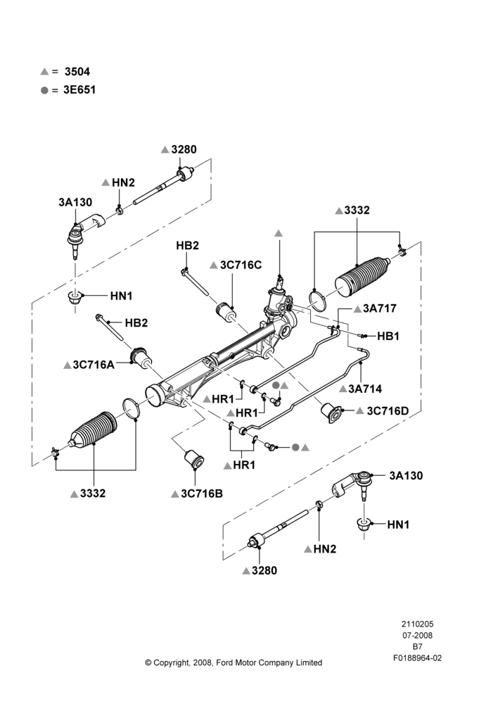 05C - Steering Gear; 15/SEP/2008-11/AUG/2014