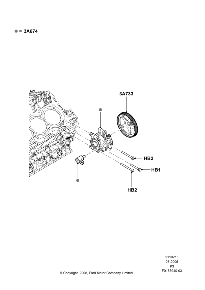 15 - Power Steering Pump Mounting; 02/MAY/2008