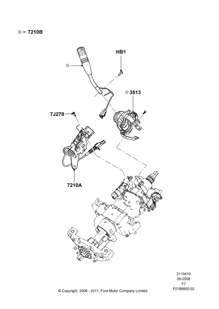 10C - Steering Column And Gear Shift; 16/SEP/2008-12/FEB/2010