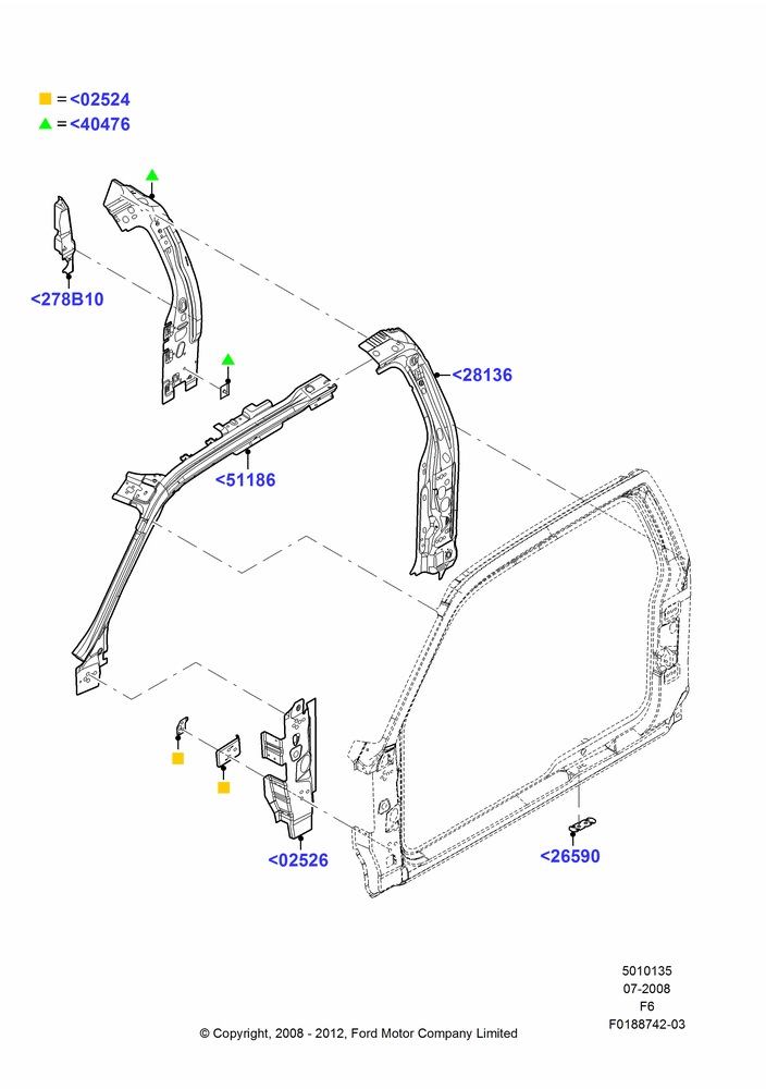 35E - Side Panels - Inner, Super Cab; 18/AUG/2008-23/DEC/2014