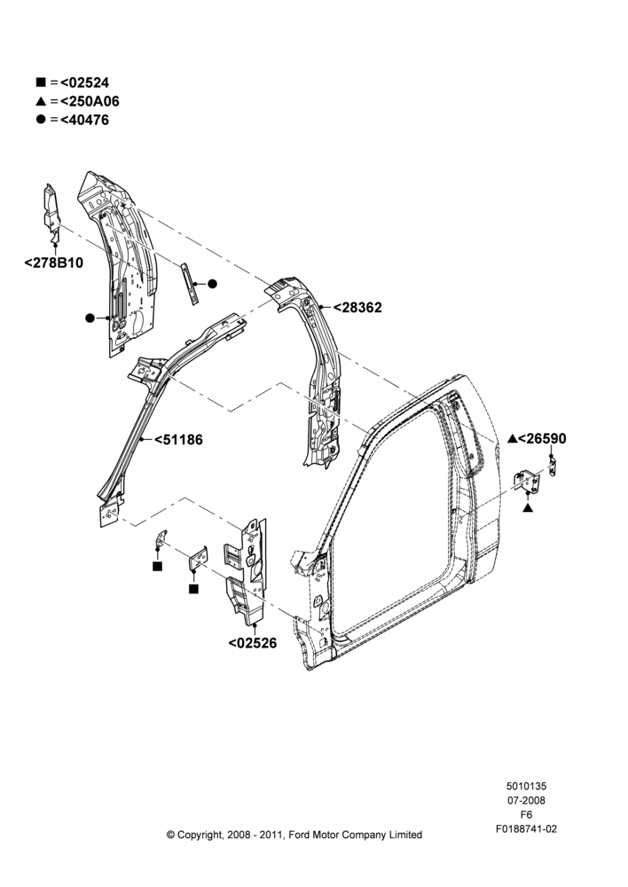 35D - Side Panels - Inner, Regular Cab; 18/AUG/2008-23/DEC/2014