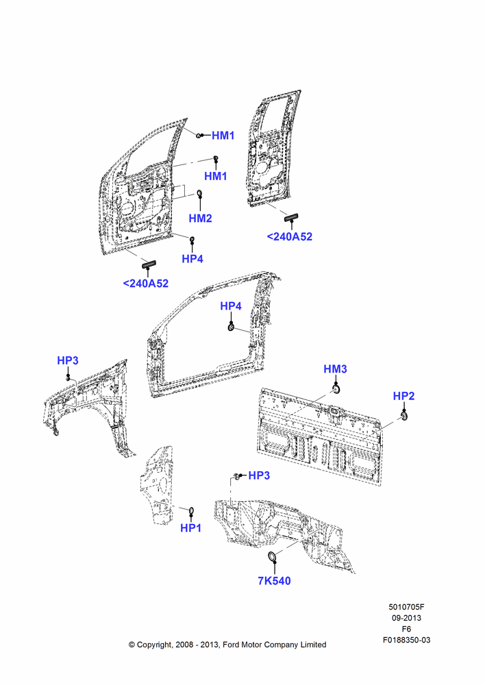 05F - Plugs - Body, Super Cab; 18/AUG/2008-23/DEC/2014