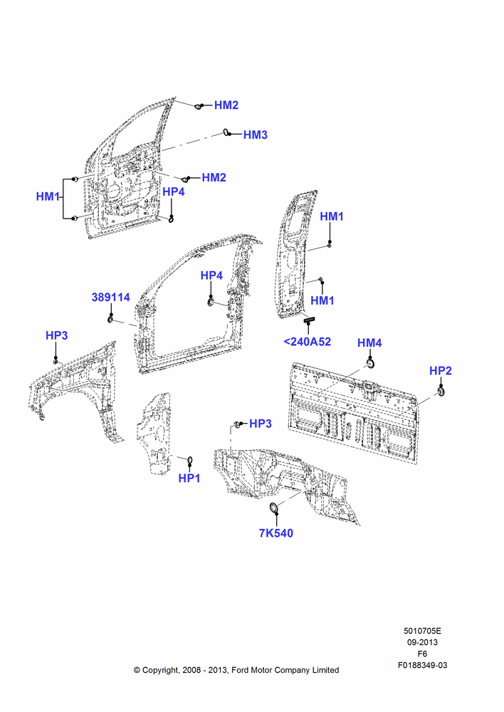 05E - Plugs - Body, Regular Cab; 18/AUG/2008-23/DEC/2014