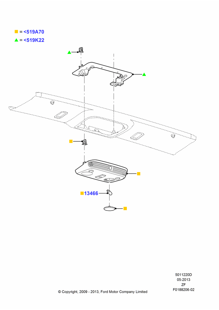 Console - Overhead, Convertible, Less Anti-Theft Alarm