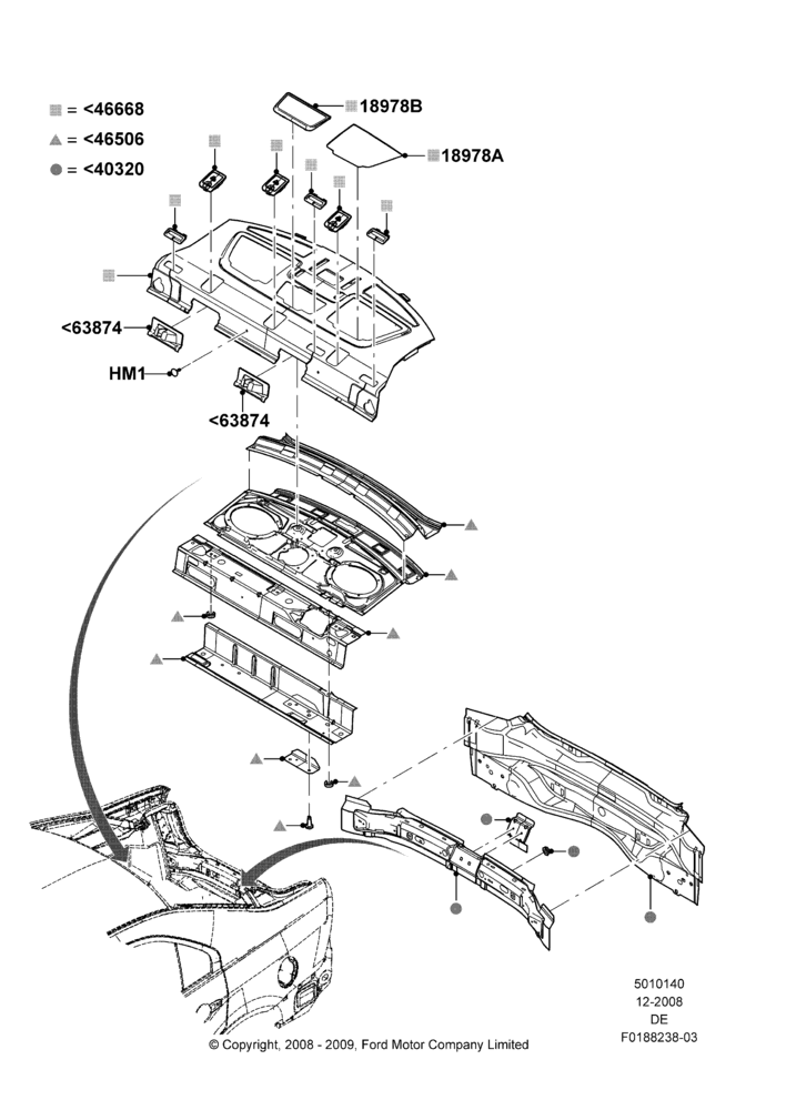 40G - Rear Panels and Rear Package Tray, With THX Audiophile Sound System; 04/FEB/2009-29/JUL/2012