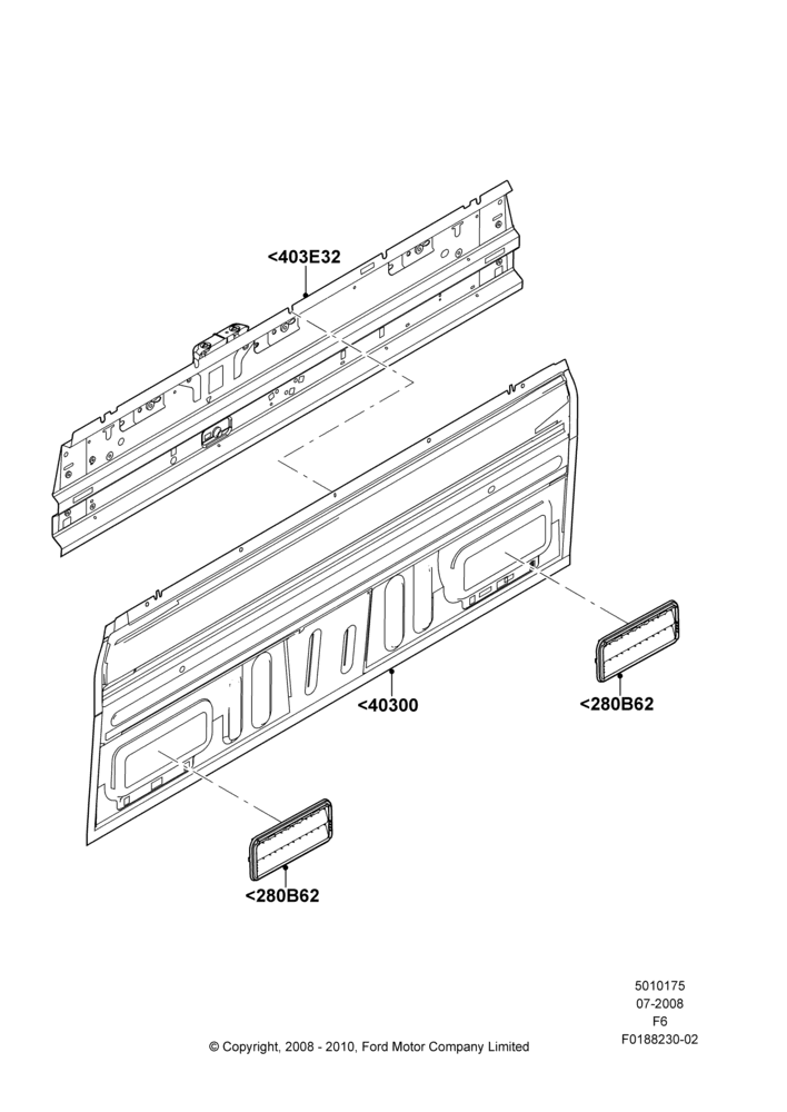 75B - Back Panel and Rear Window; 18/AUG/2008-23/DEC/2014