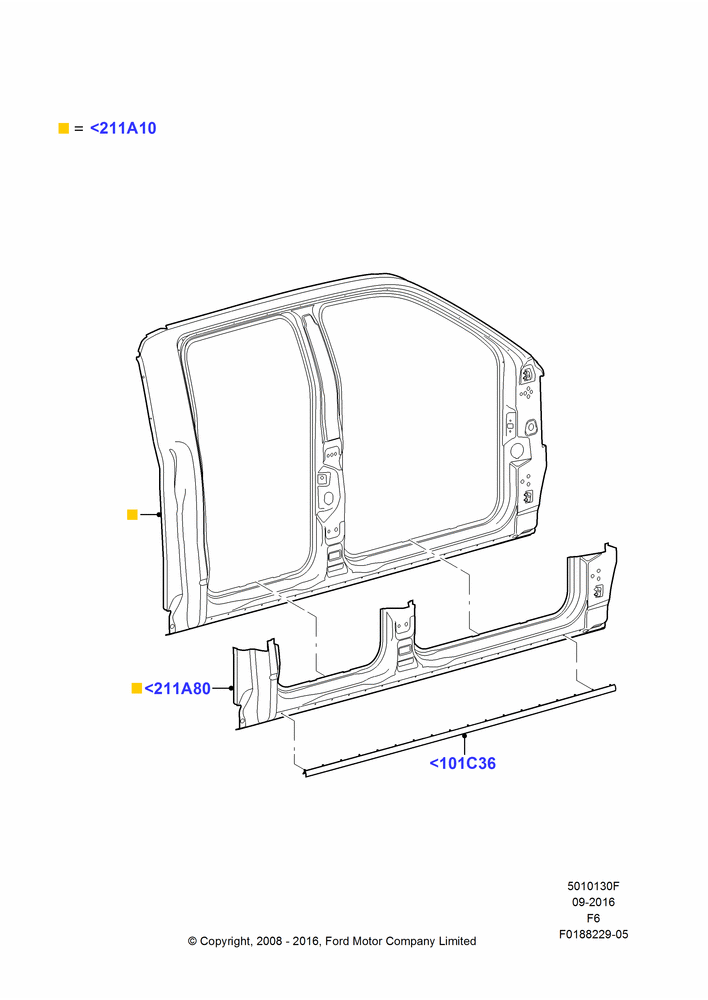 30F - Side Panels - Outer, Crew Cab; 18/AUG/2008-23/DEC/2014