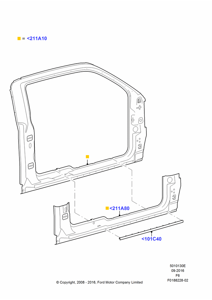 30E - Side Panels - Outer, Super Cab; 18/AUG/2008-23/DEC/2014