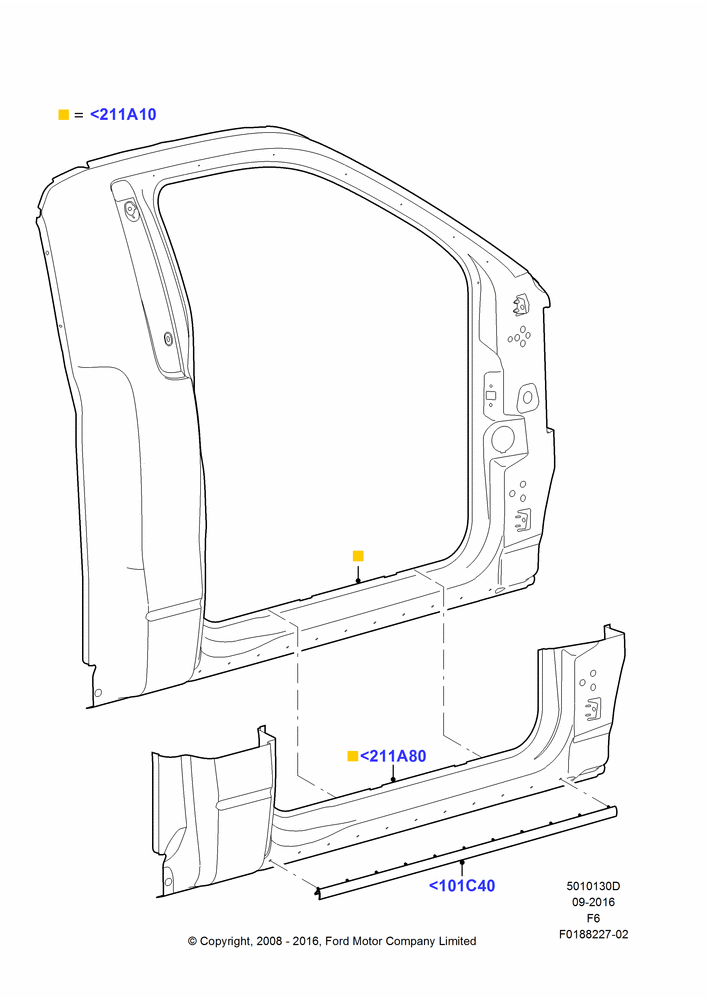 30D - Side Panels - Outer, Regular Cab; 18/AUG/2008-23/DEC/2014