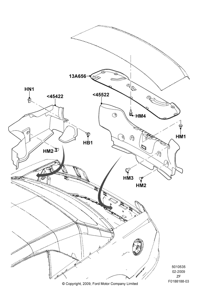 35D - Load Compartment Trim, Convertible; 26/FEB/2009-27/JUN/2014