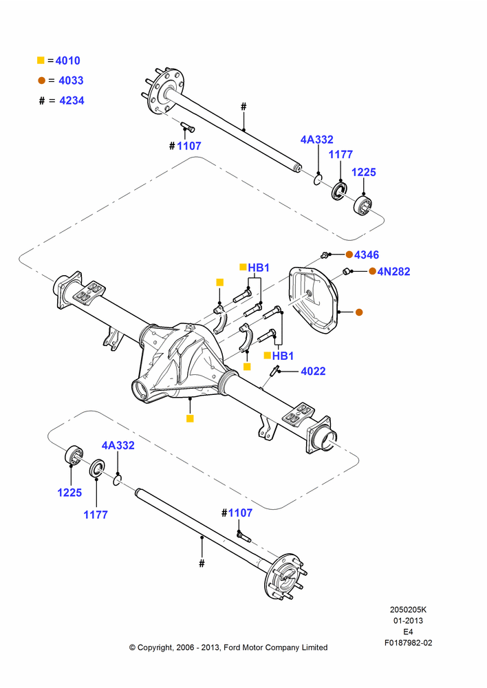 05K - Rear Axle, Ford 150 Series; 16/OCT/2006-18/AUG/2008
