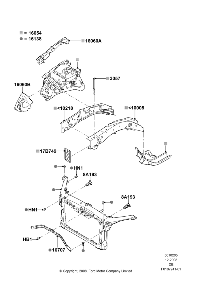 05D - Front Panels, Aprons & Side Members, 3.5L 4V DOHC VCT SMPI V6 Gas; 04/FEB/2009-29/JUL/2012