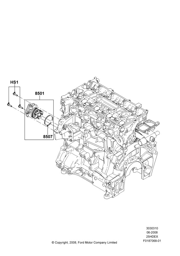 Water Pump, 2.5L Duratec (110kW/150PS)