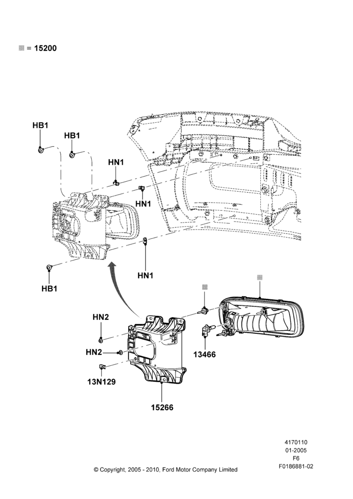 Front Fog Lamps, Lincoln Mark LT, With Front Fog Lamps