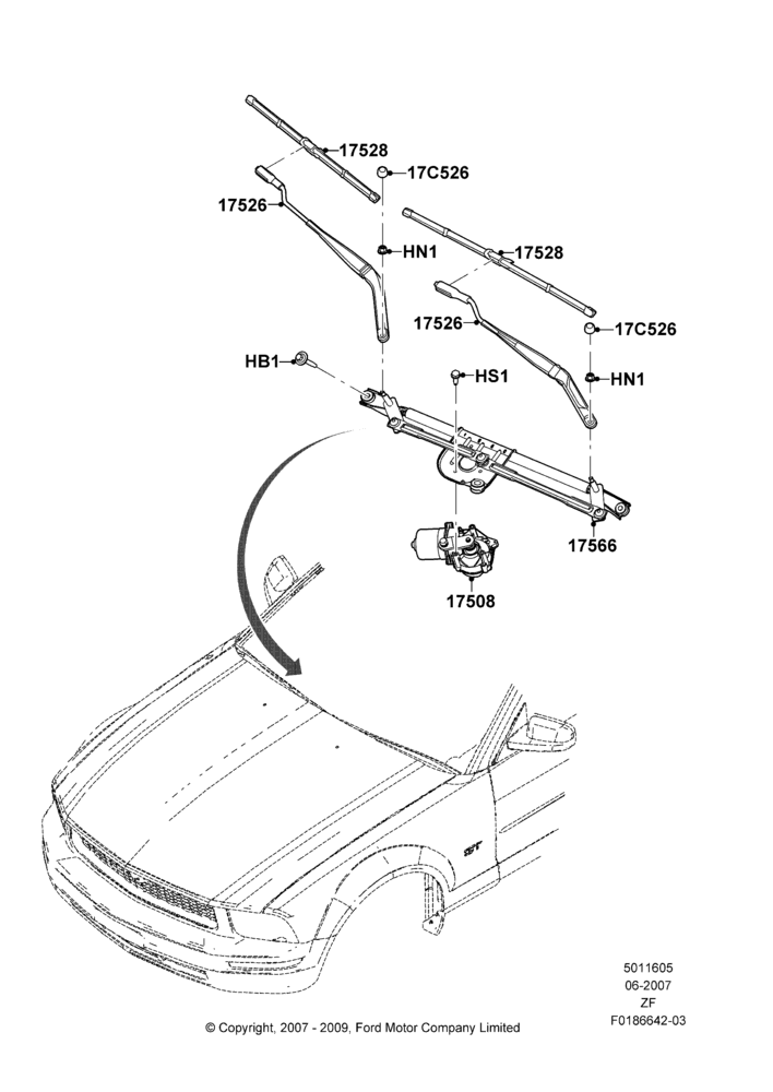 05B - Windshield Wiper; 25/JUN/2007-27/JUN/2014