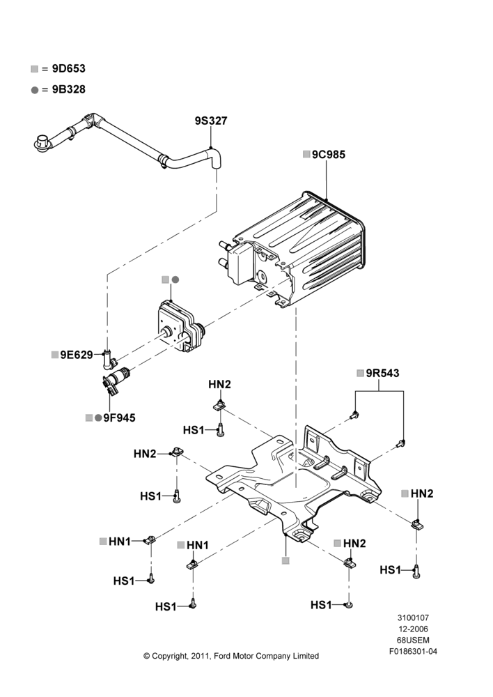 07C - Fuel Vapour System, 6.8L Gas EFI V10, Wide Frame (Pickup), With Mid-Ship Fuel Tank; 18/DEC/2006-16/SEP/2008