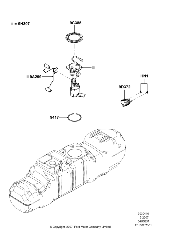 10X - Fuel Pump And Sender Unit, 5.4L 3V V8, Wide Frame (Pickup); 03/DEC/2007-12/FEB/2010