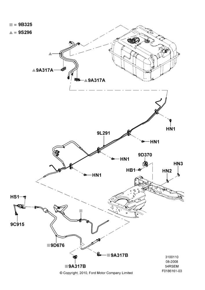 10F - Fuel Lines, 5.4L Modular SOHC V8, With Aft-Of-Axle Fuel Tank; 18/AUG/2008-06/APR/2015