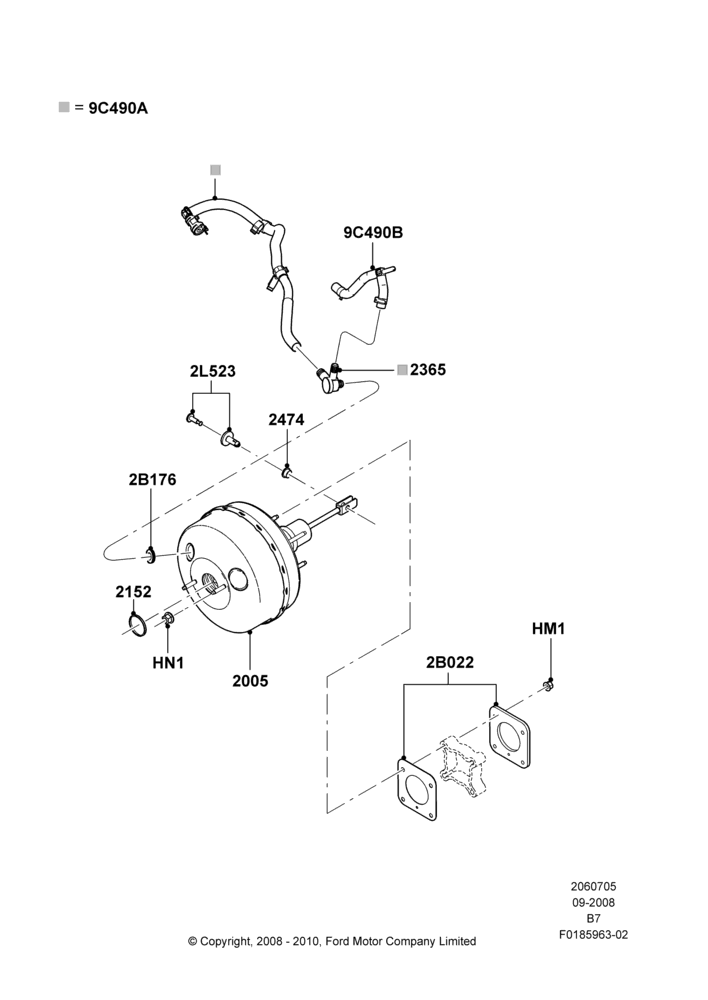 05F - Brake Booster, With Roll Stability Control; 15/SEP/2008-11/AUG/2014