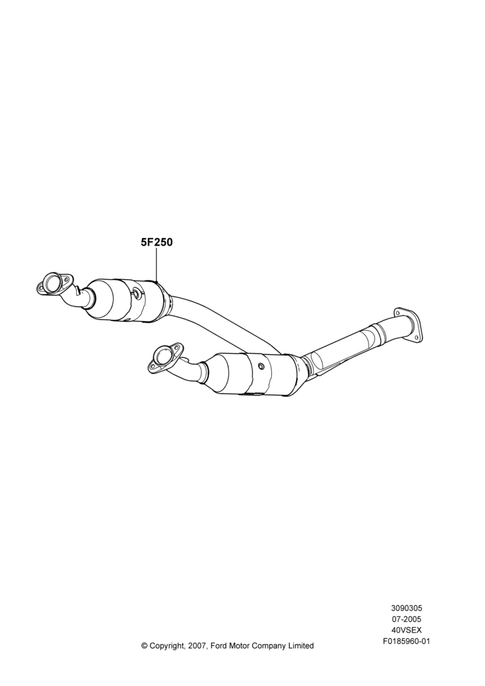 Exhaust System, (-)"CDN/MEX/USA", 4.0L V6 12V SOHC EFI, With Leaded Fuel Kit - FIA
