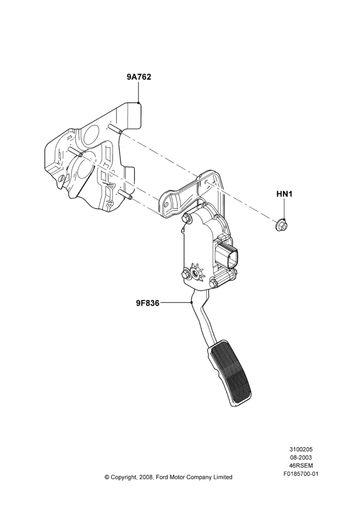 05F - Accelerator/Injection Pump Controls, Romeo 4.6 SOHC EFI; 04/AUG/2003-19/JUL/2005