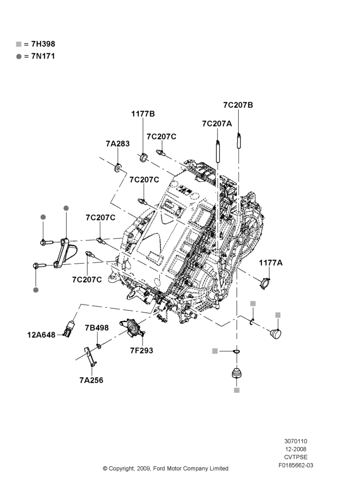 10A - Transmission External Components, CVT Auto Trans Powersplit Elec; 04/FEB/2009-29/JUL/2012