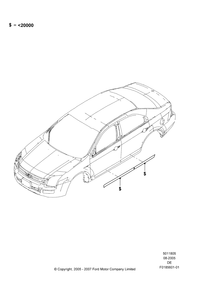 05XA - Stripe Decals, Ford Division Derivative, Accessory; 01/AUG/2005-04/FEB/2009