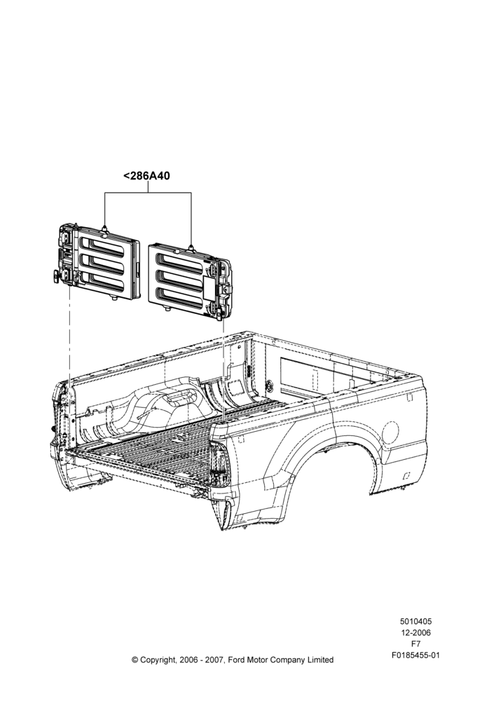 05XF - Pick Up Box/Tailgate and Tonneau, Accessory, Bed Extender; 18/DEC/2006-12/FEB/2010