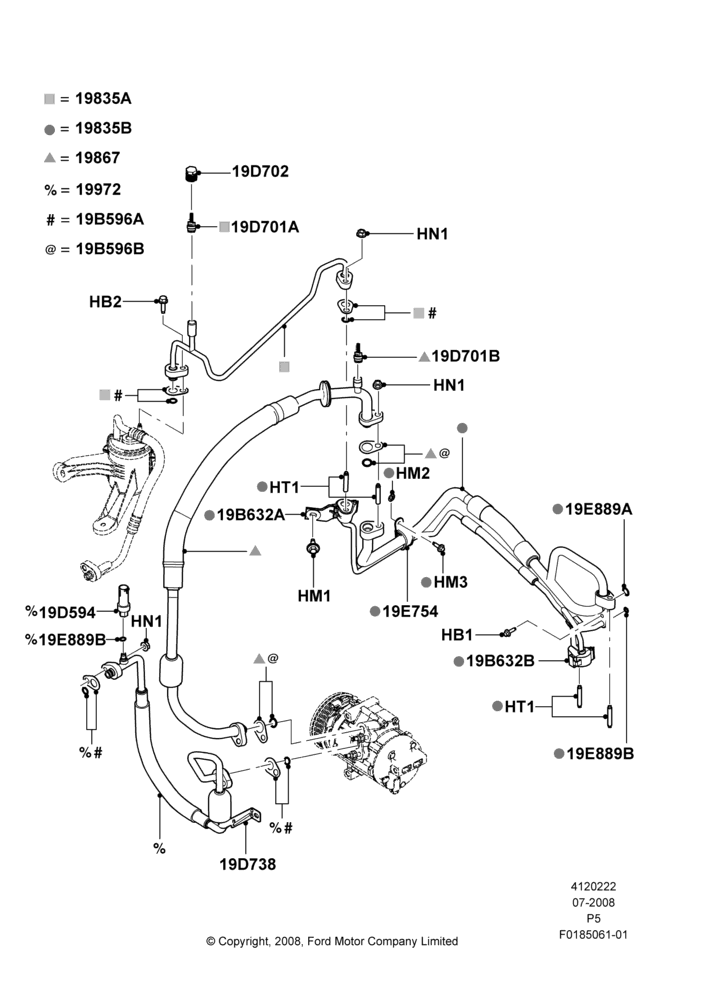 22E - Air Conditioning System, Rear Auxiliary Air Conditioning, Under Hood; 13/AUG/2008-15/JUN/2009