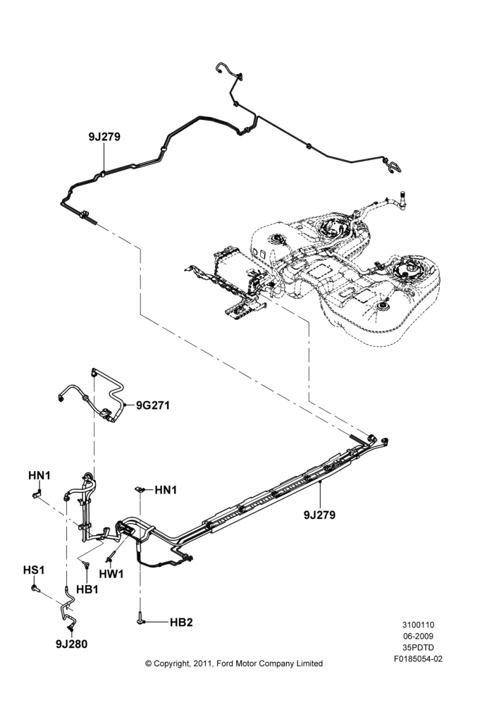 10A - Fuel Lines, 3.5L DOHC T/C V6 Gas; 06/JUL/2009-29/FEB/2012
