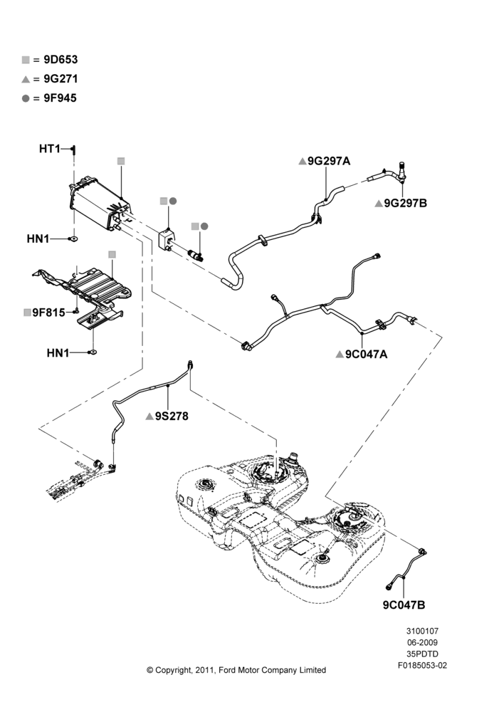 07A - Fuel Vapour System, 3.5L DOHC T/C V6 Gas; 06/JUL/2009-29/FEB/2012
