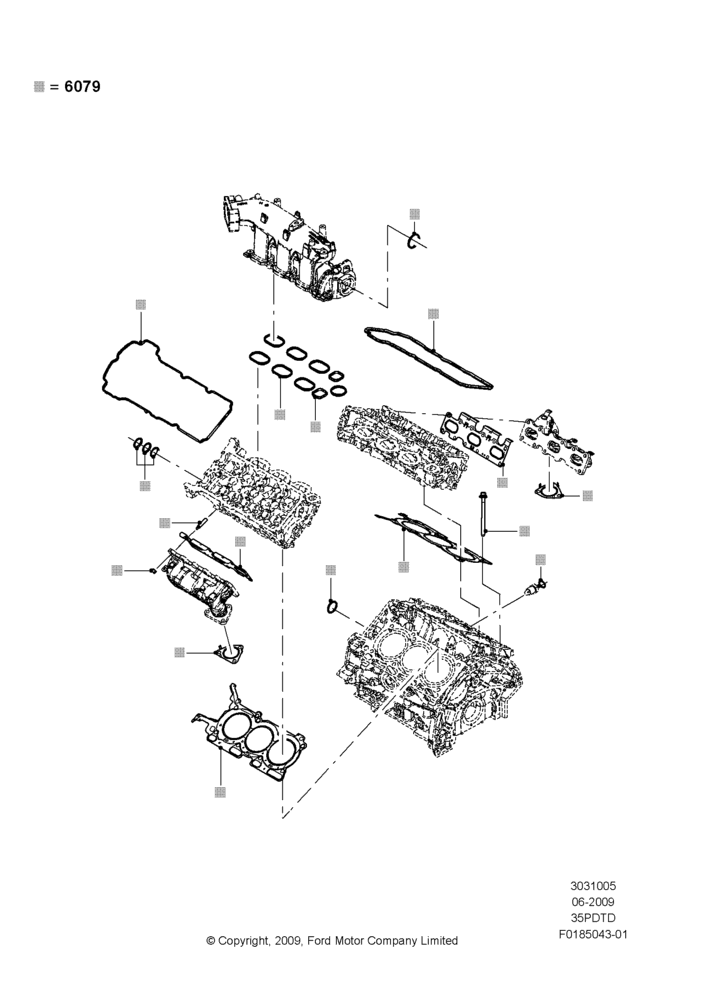 05A - Engine Gasket Kits, 3.5L DOHC T/C V6 Gas; 06/JUL/2009