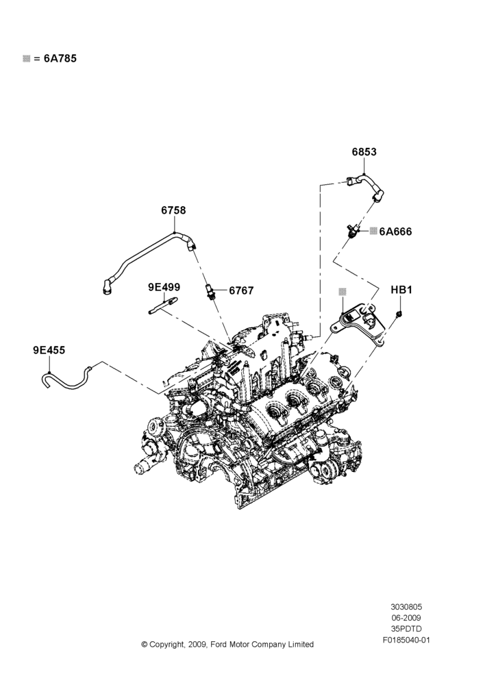 05A - Emission Control - Crankcase, 3.5L DOHC T/C V6 Gas; 06/JUL/2009-02/JUN/2014