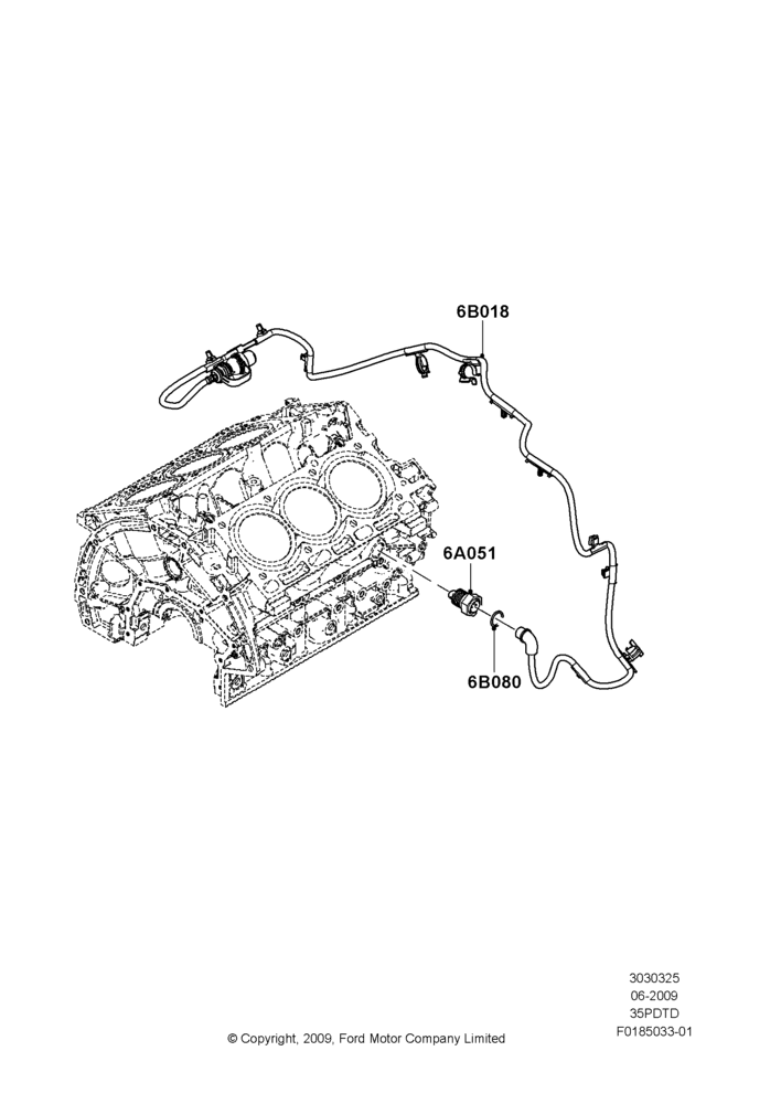 25A - Engine Heater, 3.5L DOHC T/C V6 Gas; 06/JUL/2009