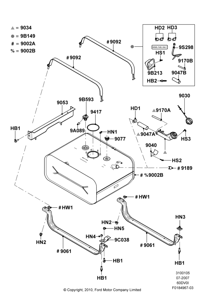 05M - Fuel Tank, 6.0L  OHV Diesel V8 DI, All Cutaway/Strip Chas/Chas Cab, With Aft-Of-Axle Fuel Tank; 18/JUL/2007-18/AUG/2008