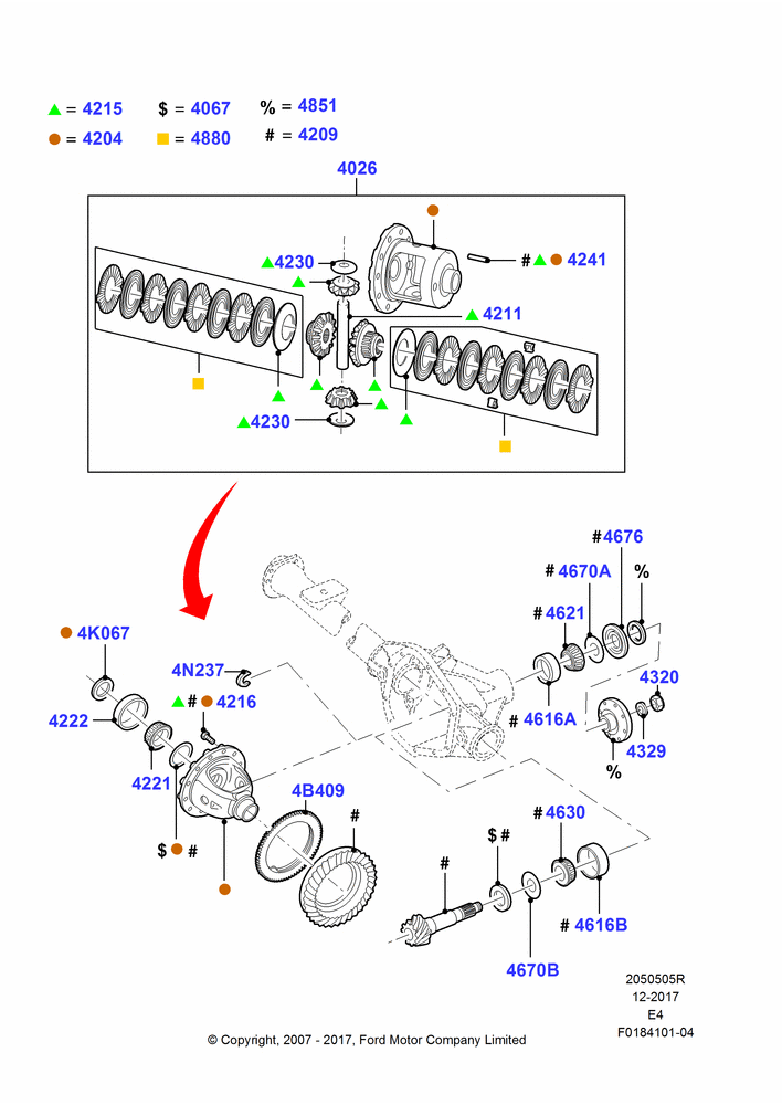 05R - Components - Rear Axle Diff & Carr., 5520 LB Rear Axle Asy, Ford 150 Series, Ford 250 Series, Ford 350 Series, Rear Axle Limited Slip Differential; 16/OCT/2006