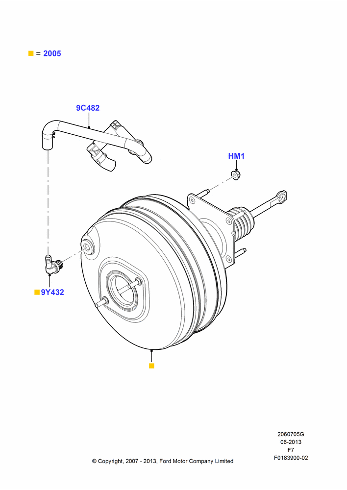 Brake Booster, Power 4-Wheel Disc Vacuum Boost
