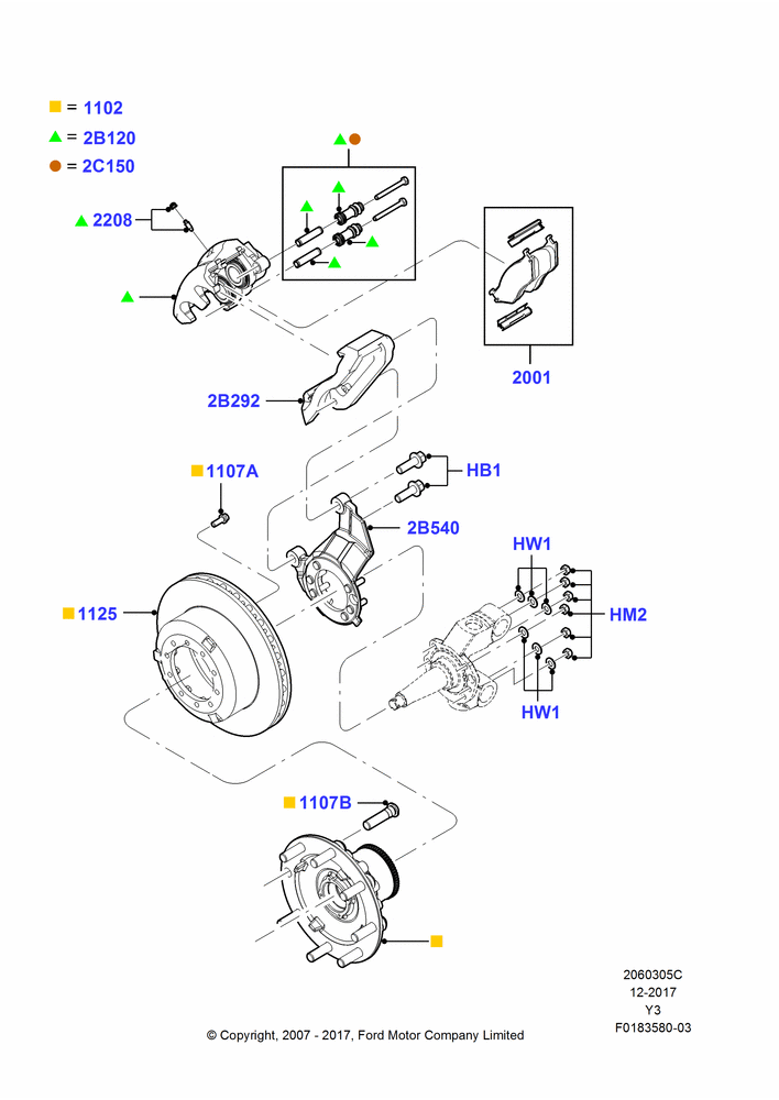 Front Brake Discs and Calipers, 20,500 LB. GVW, 22000 LB. GVW, 16,000 LB. GVW, 18,000 LB. GVW, 19,500 LB. GVW