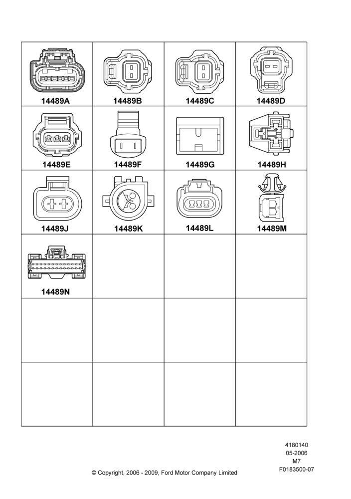 40B - Wiring Connectors, Page B; 01/MAY/2006-29/APR/2012