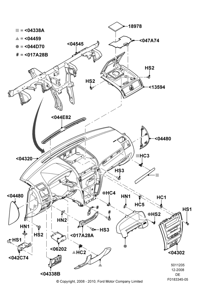 05C - Instrument Panel, Ford And Mercury Derivative; 04/FEB/2009-29/JUL/2012