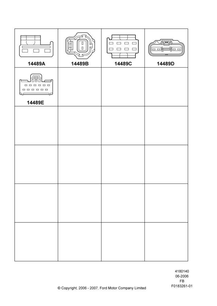 40B - Wiring Connectors, Page B; 19/JUN/2006-26/SEP/2011