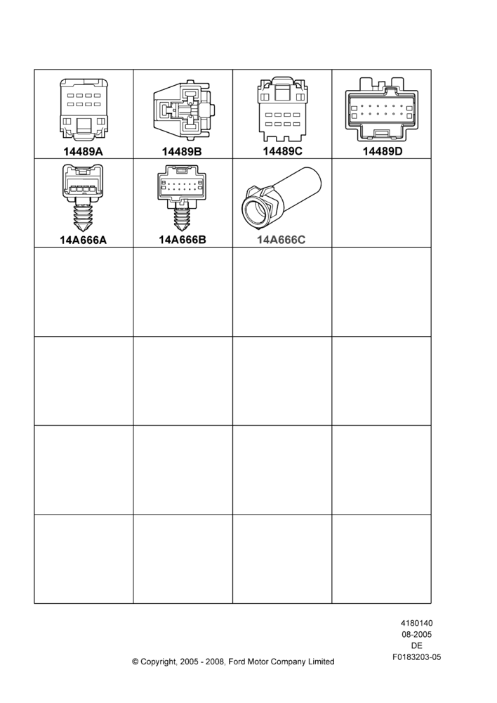 40B - Wiring Connectors, Page B; 01/AUG/2005-04/FEB/2009