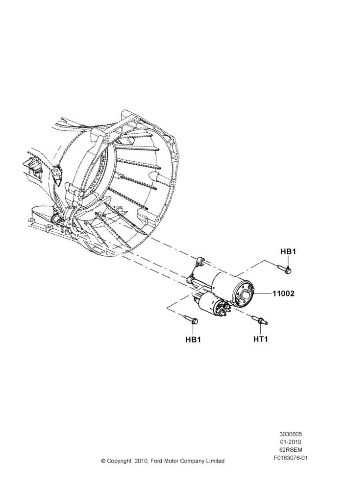05A - Starter Motor, 6.2L 16V OHC NA V8 Gas; 01/FEB/2010-23/DEC/2014
