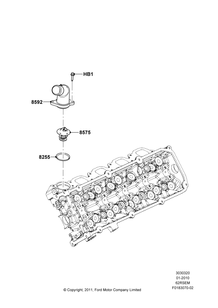 Thermostat/Housing & Related Parts, 6.2L 16V OHC NA V8 Gas