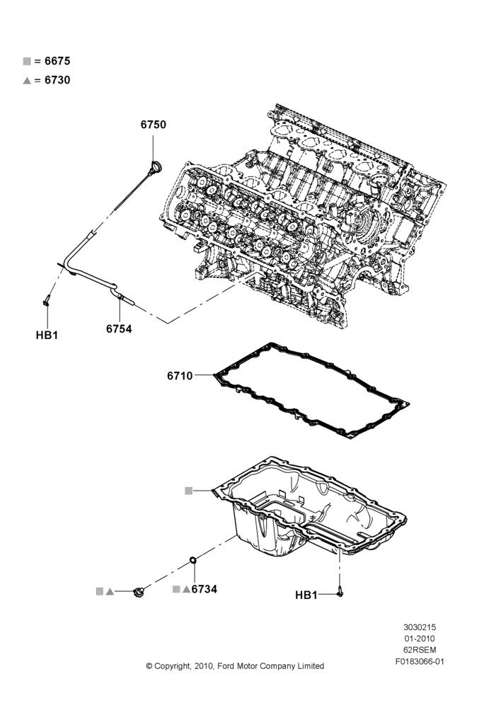 15A - Oil Pan/Oil Level Indicator, 6.2L 16V OHC NA V8 Gas; 01/FEB/2010-23/DEC/2014