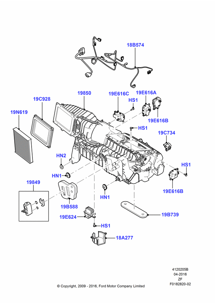 05B - Heater/Air Cond.External Components; 26/FEB/2009-27/JUN/2014