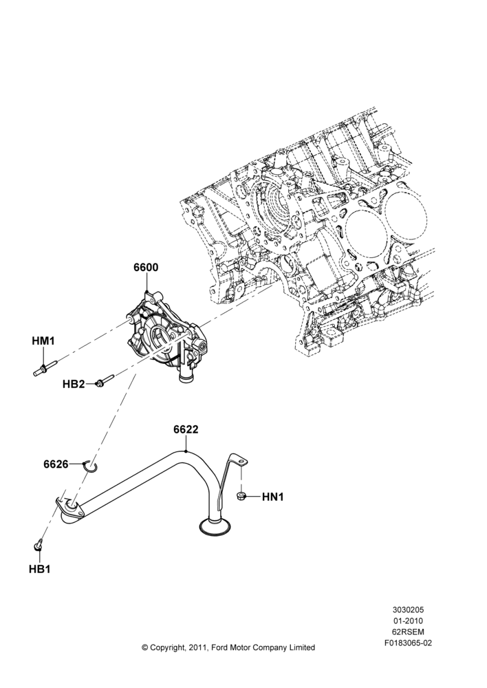 05A - Oil Pump, 6.2L 16V OHC NA V8 Gas; 01/FEB/2010-23/DEC/2014