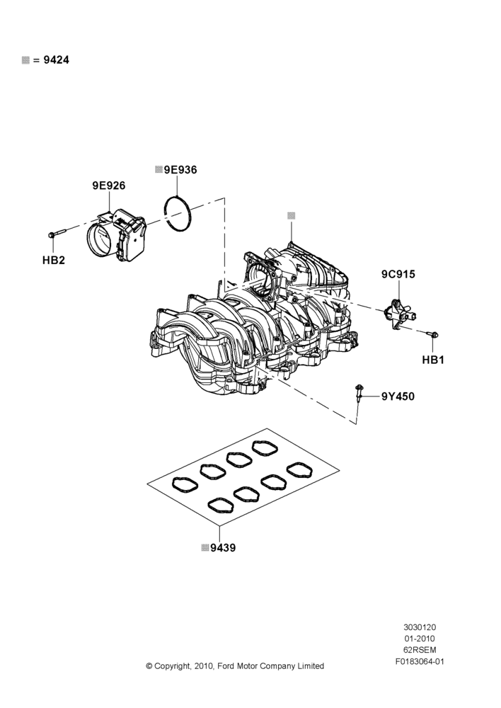 20A - Intake Manifold, 6.2L 16V OHC NA V8 Gas; 01/FEB/2010-23/DEC/2014
