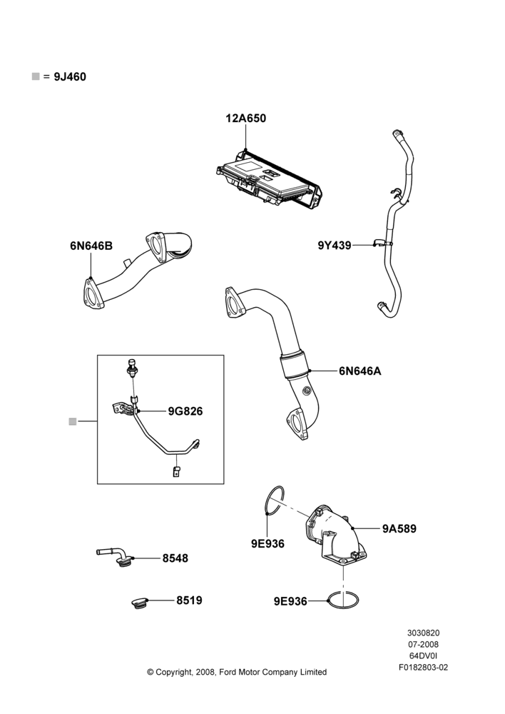 Exhaust Gas Recirculation, (-)"CDN/MEX/USA", 6.4L Diesel V8 Twin Turbo, High Sulfur Diesel Fuel Content